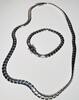 Silberschmuck 925er Silber Klare Strass Silber 925 Set : Clip Verschluss Halskette und Armband -