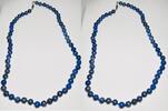 Edelstein Halskette Collier Kette, Halskette Sodalith o. Lapislazuli Vintage -