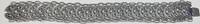 Silberschmuck 835er Silber Goldette Silber Armband mit Verbundenen Kreisen, Silber Clip Armband -