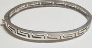 Silberschmuck 925er Silber Vintage Armband mit Griechischem Schlüsselmuster, Silber -
