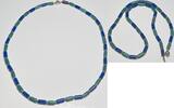 Goldschmuck 585er Gold Halskette mit grünen und blauen Steinen, Jade Malachit 585er Gold Verschluß -