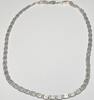 Silberschmuck 925er Silber S-Panzer diamantiert Silber Halskette -