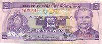 Honduras 2 Lempiras Banknote -