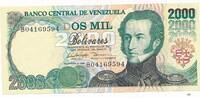 Venezuela 2000 Bolivares Banknote -