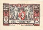 Deutsches Reich Deutschland 1 Goldmark Osterwiecker am Harz, Stoffgeld, Ledernotgeld Leder -