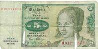 Deutschland BRD 5 Deutsche Mark DM Banknote, Standardnote. Serie B/Y -