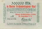 Deutsches Reich Deutschland Polen Schlesien Brieg 300000 Mark Brieger Geschäftsbücher-Fabrik W. Löwenthal AG, Brzeg -