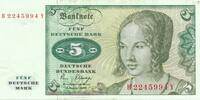 Deutschland BRD 5 Deutsche Mark DM Standardnote, Serie B/Y -
