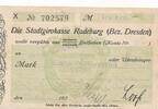 Deutsches Reich Deutschland - Sachsen 100 tausend Mark Notgeldschein Radeburg, Dresden Stadtrat auf Stadtgirokasse -