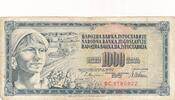 Jugoslawien 1000 Dinara Banknote -
