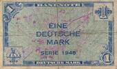 Deutschland BRD Bank Deutscher Länder 1 Deutsche Mark DM ohne Kenn-Best und Serie -