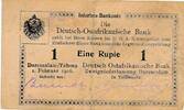 Deutsch-Ostafrika 1 Rupie Interims-Banknote, Serie N3 -