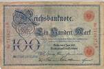 Kaiserreich Deutsches Reich Deutschland Reichsbank 100 Mark Banknote, Reichsbanknote -