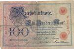 Kaiserreich Deutsches Reich Deutschland Reichsbank 100 Mark Reichsbanknote Banknote -