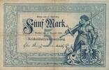 Deutsches Reich Deutschland 5 Mark Reichskassenschein Banknote, Serie Y -