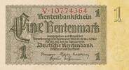 Deutsches Reich Deutschland, Weimarer Republik 1 Rentenmark Reichsdruck, KN 8stellig, Serie: V -