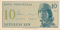 Indonesien 10 Sen Banknote -