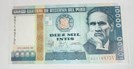 Peru 10000 Intis Banknote -