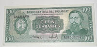 Paraguay 100 Guaranis Banknote -