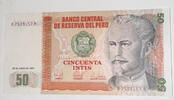 Peru 50 Intis Banknote -