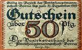 Deutschland, Deutsches Reich 50 Pfennig 1 x Notgeldchein, Der Bezirksverband der Amtshauptnannschaft Borna -