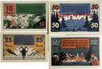 Deutschland, Deutsches Reich 10,25,50,75 Pfennig 4 x Notgeldschein, Brocken i. Harz, Sachsen-Anhalt -