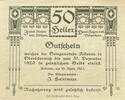 Österreich Notgeld 50 Heller 1 x Notgeldschein, Gutschein der Gemeinde Alkoven -