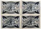 Österreich Notgeld 30,50,75,90 Heller 4 x Notgeldschein, Gutschein der Ortsgemeinde Hundsberg -