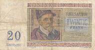 Belgien 20 Francs Banknote -