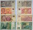 Jugoslawien 2* 5, 10, 20 Dinar Banknote 4 Stück -