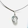 Silberschmuck 925er Silber Silber Halskette mit Stabilem teil und diamentähnlichem anhänger -