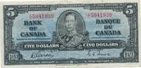 Kanada $ 5 Dollars Banknote, Serie: C/C 5941939 -