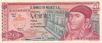 Mexico 20 Pesos Geldschein Banknote Veinte Pesos Mexiko -
