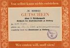 3. Reich, Deutschland 3 Reichsmark Gutschein Kolberg Ostseebad -