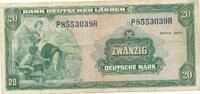 Deutschland BRD Bank Deutscher Länder 20 Mark Banknote, P/R -