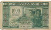 Deutschland Deutsches Reich Russland 1000 Mark Besatzungsausgaben 1. Weltkrieg, Darlehnskassenschein Ost, Kowno Serie: A -