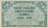 Deutschland BRD Bank Deutscher Länder 1/2 Mark ohne Kenn-Best und Serie -