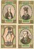 Deutsches Reich Deutschland Pommern 25, 50, 75 Pfennig und 1 Mark Gutschein Kolberg Ostsee, 4 Stück -