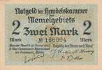 Deutsches Reich Deutschland 2 Mark Memel Memelgebiet Ostpreußen Memelland -