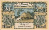 Deutsches Reich Deutschland 20 Mark Memel Memelgebiet Ostpreußen Memelland -