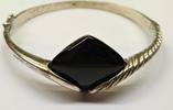 Antiker breite Armreif mit Damenarmreif 800er Silber Onyx -