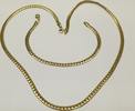 Silberset 925 er Silber Collier Armband Set Panzerkette vergoldet -