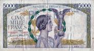 Frankreich 5000 Francs Banknote Banque de France -