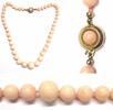 Engelshautkoralle Koralle Korallenkette Korallencollier 585 er Gold 41 cm -