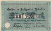Neckarsulm 5 Mark Gutschein der Stadtgemeinde -