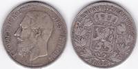 Belgien 5 Frank Belgium Leopold II ss -