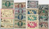 Weimar Notgeldscheine der Stadt 5 x 50 Pf. u. 3 x 75 Pf. -