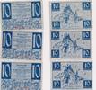 Württemberg-Hohenzollern 10 Pfennig 3 Banknoten, Finanzministerium -
