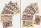 Deutschland Lot 6 Reichsbanknoten um um 1920/23 von 2 Mark bis 50 Millionen Mark -