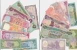 Lot 8 versch.moderne Banknoten Iraq, Indien, Afgahnistan, Chile -